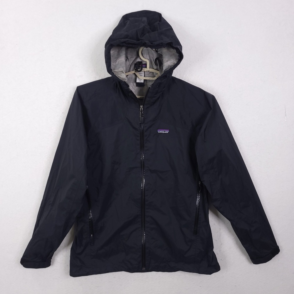 Patagonia Torrentshell Rain Jacket Womens XL Black Waterproof H2No Hooded Shell
